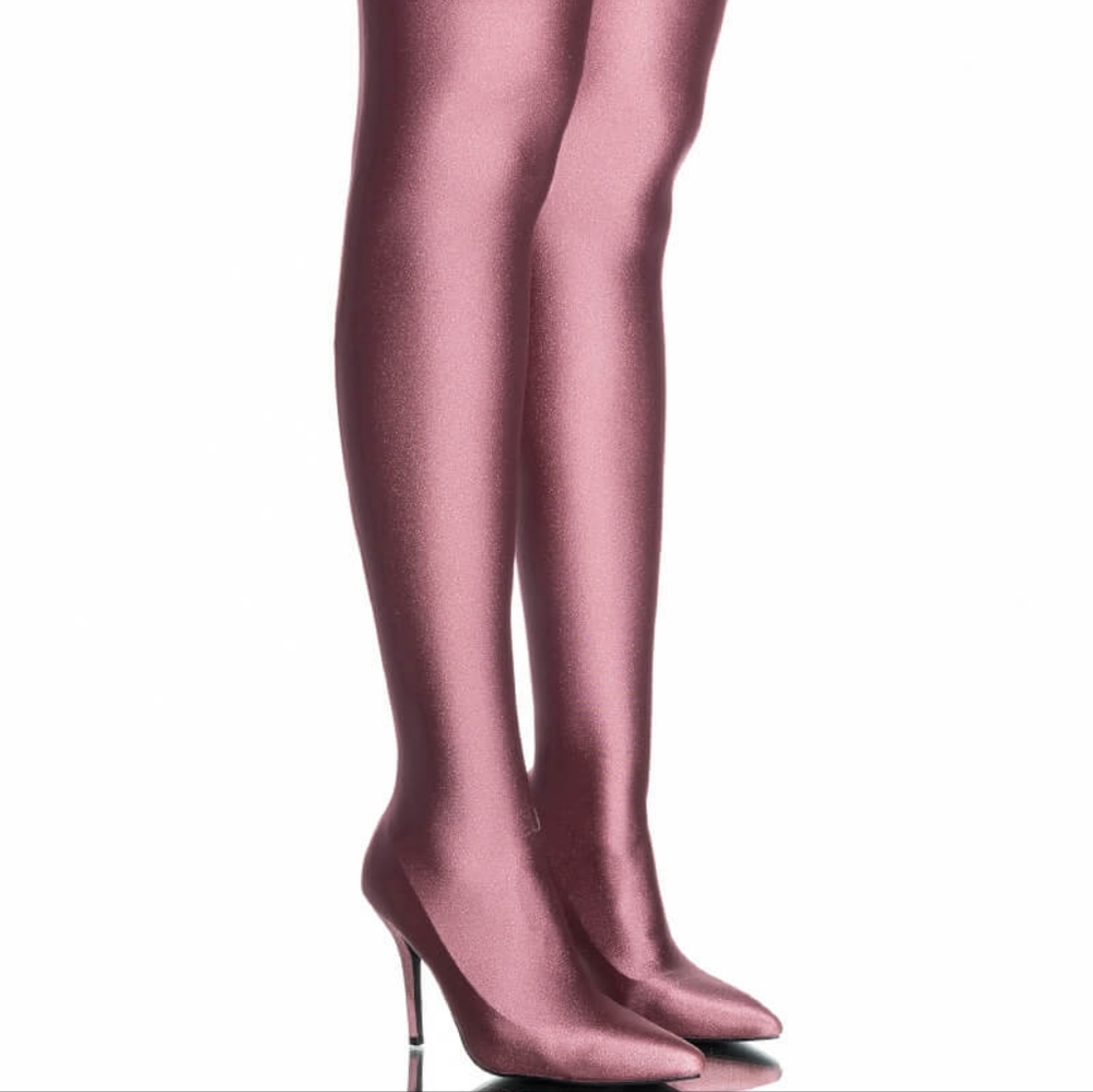AKIRA Mauve Stiletto Boots